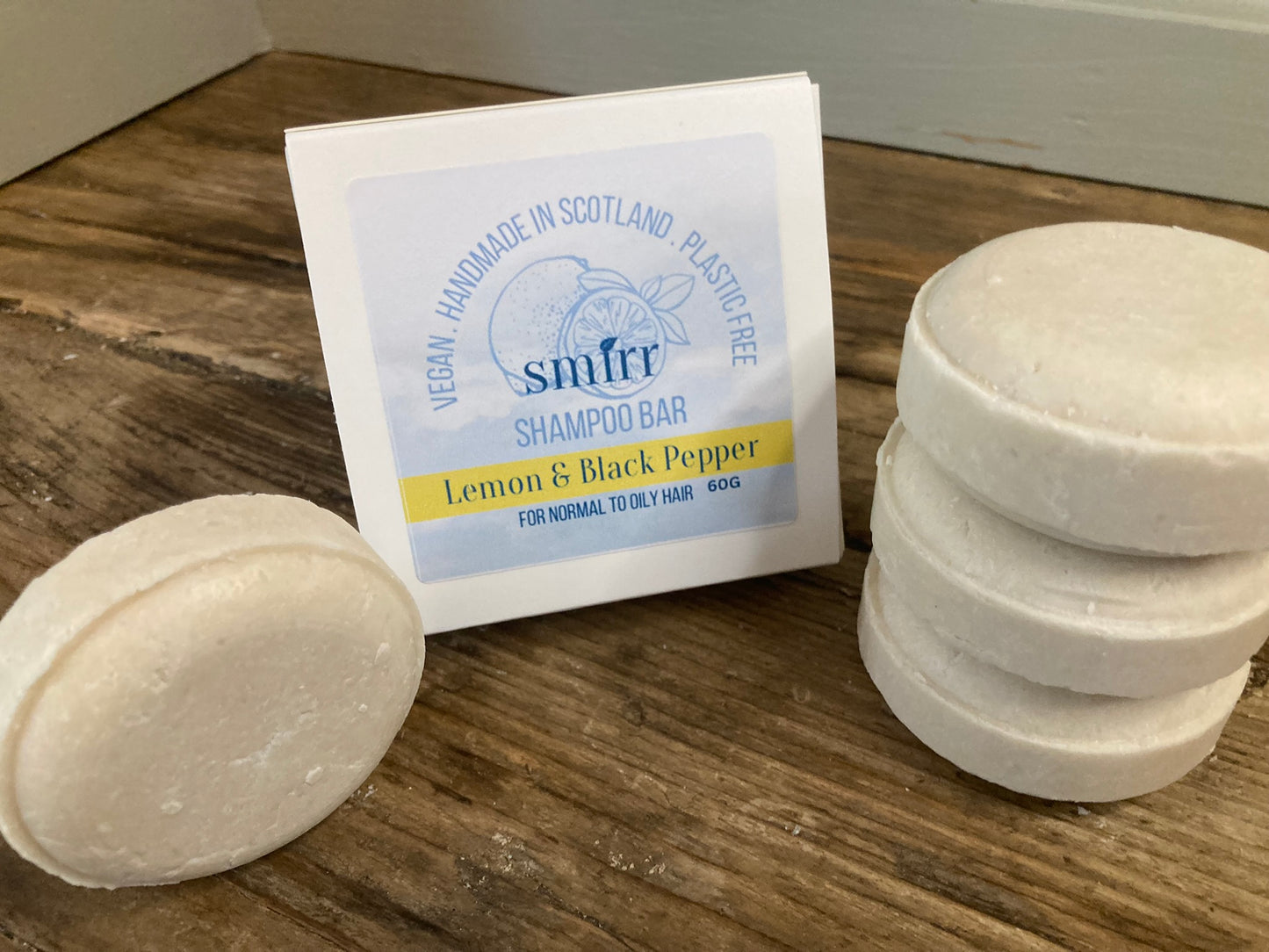 Lemon and Black Pepper Vegan Shampoo Bar